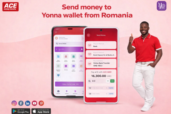 Steps to Fund Yonna Wallet from Romania to Gambia