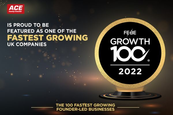 ACE Money Transfer is Proud to be Featured as one of the Fastest Growing UK Companies