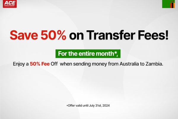 Send money to Zambia online through ACE Money Transfer