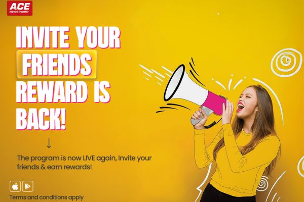 Invite Friends to Send Money with ACE and Earn Rewards