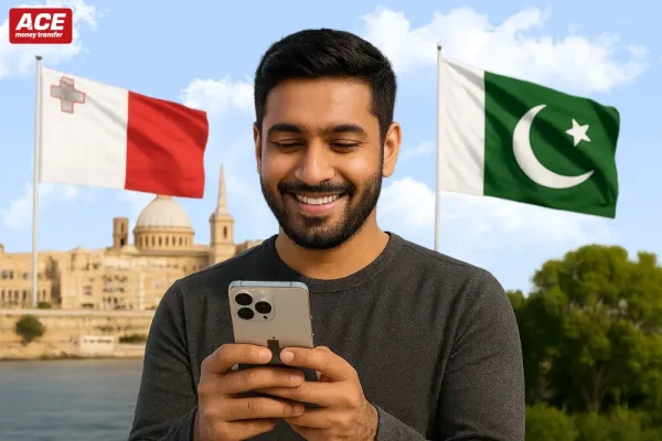 Fast Online Money Transfer from Malta to Pakistan with Wallet