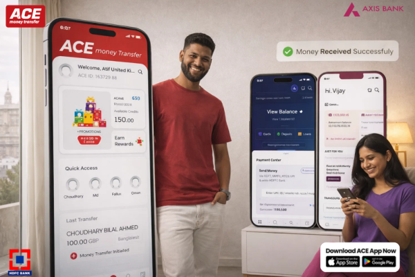 Send money to HDFC Bank Ltd vs. Axis Bank India from UK