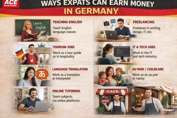 How can expats earn money in Germany?