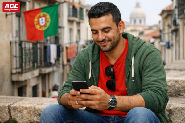 How can you send money to Attijariwafa Bank Morocco from Portugal?