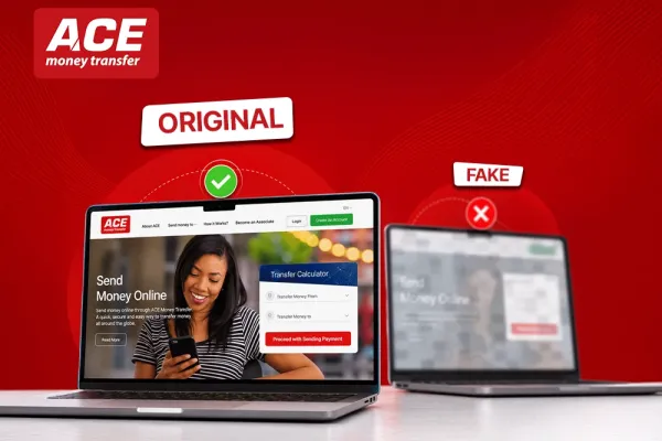 How to Differentiate Between Original and Fake Websites | Ace Money Transfer