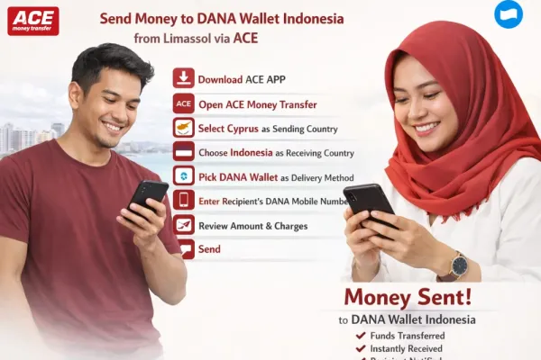 Send Money to DANA Wallet Indonesia from Cyprus