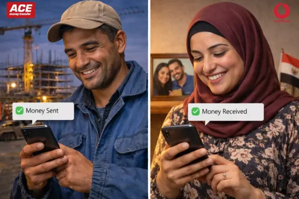 How to Send Money to Vodafone Cash Egypt from France