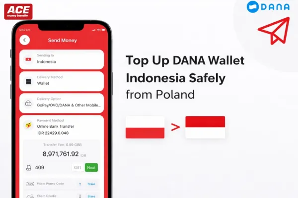 Send Funds from Poland to DANA Wallet Indonesia Instantly