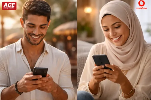 Transfer Money to Vodafone Cash Egypt from Vienna with ACE