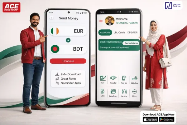 Send money to Jamuna Bank Bangladesh from Ireland