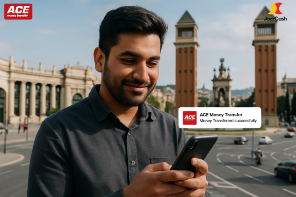 Money transfers from Spain to JazzCash in Pakistan