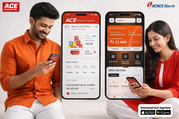 Send Money from Greece to ICICI Bank India