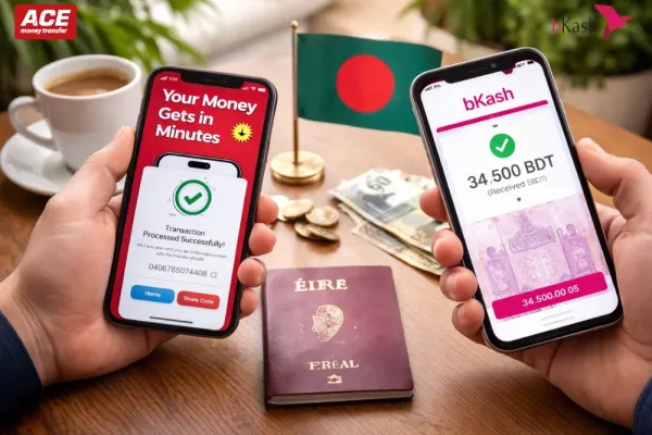 Send Money from Ireland to bKash in Bangladesh