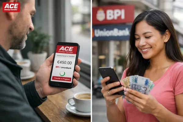 Send money from Ireland to Phillipine BPI and UnionBank