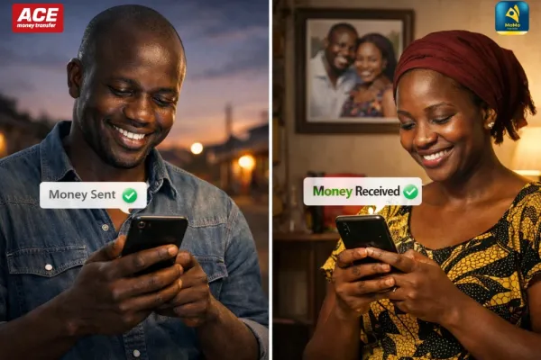 Send Money from Ireland to MTN MoMo with ACE Money Transfer