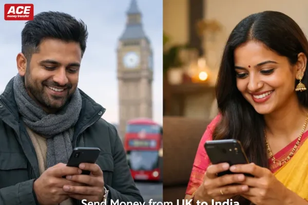 Send Money from UK to India with ACE Money Transfer