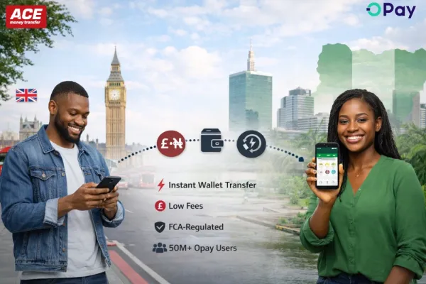 Send Money from UK to Opay Wallet in Nigeria
