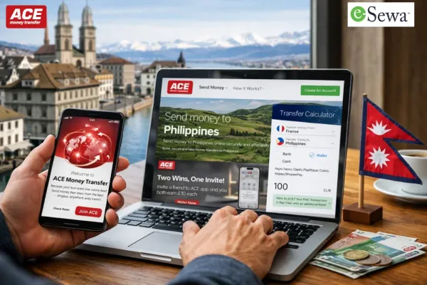 Send Money from Zurich to Nepal Using eSewa Wallet