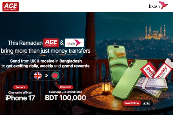 Send Money to bKash from UK & Win iPhone Weekly