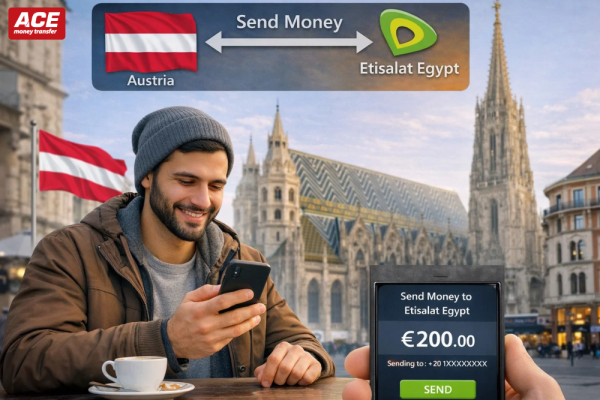 Send Money to Etisalat Egypt from Austria with ACE Money Transfer