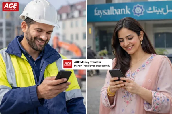 Send Money to Faysal Bank Pakistan from Europe using ACE