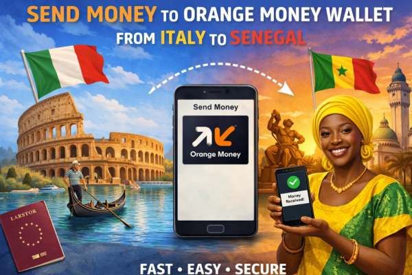 Send Money to Orange Money Wallet From Italy to Senegal