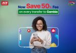 Send money to Gambia online through ACE Money Transfer