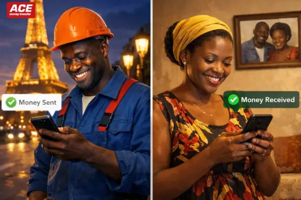 Send to UTL Uganda from France via ACE Money Transfer