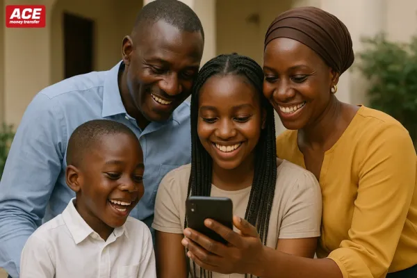 Gambian Families Collect Money from Romani with SendWave