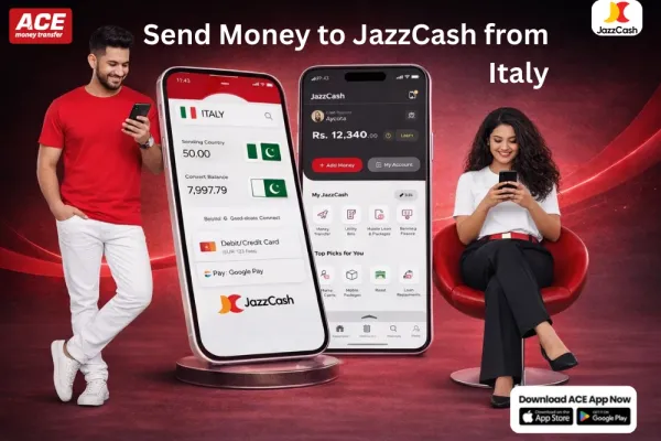 Send Money to Jazzcash from Italy