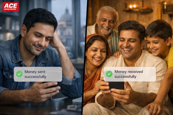 Details need to send money from Italy to India with ACE